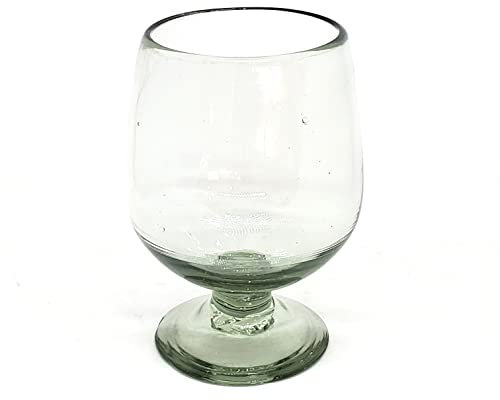 MexHandcraft Clear 11 oz Large Cognac Glasses (set of 6), Recycled Glass, Lead-free, Toxin-Free (11 oz Large Cognac)