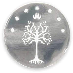 ABYstyle - Der Herr der Ringe Anstecknadel Baum weiß, Hochwertiges Metall, Silber, Anstecknadel, Accessoire