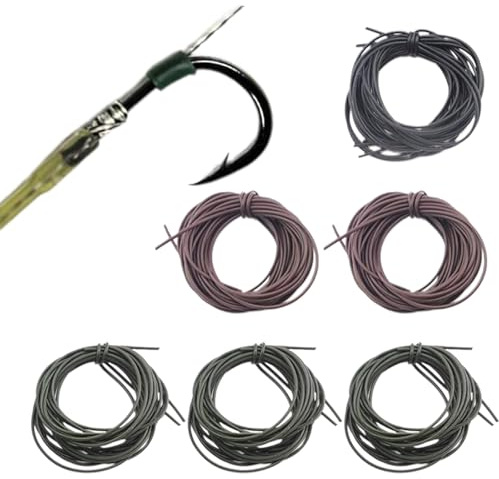 6 tubos de silicona para pesca, tubos de goma, fundas de tubo suave para pesca de carpa
