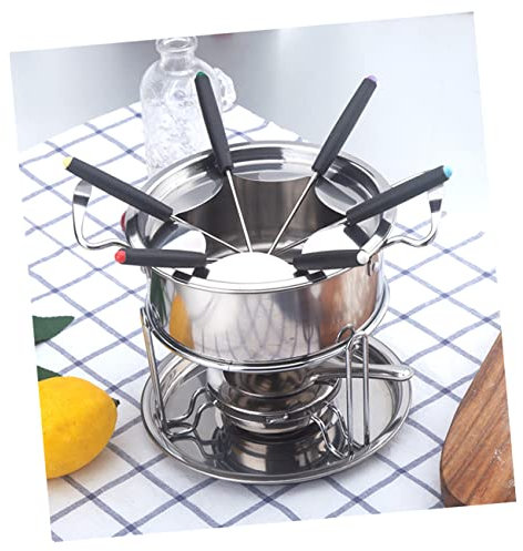 NAMOARLY Fuselador De Chocolate Set De Fondue 10 Accesorios Chocolatera Eléctrica INOX