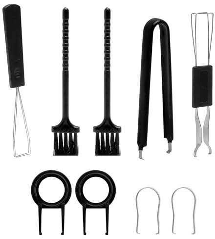 TMZELOA Extractor Teclas Teclado 9PCS – Kit Limpieza Teclado con Keycap Remover, Switch Puller, Pinzas y Cepillos – Accesorios para Teclado Mecánico, Teclado Gaming y Portátil