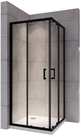 MOG Duschkabine mit Schiebetüren 95x95 cm Höhe: 180 cm Eckdusche mit Rollensystem aus 6mm ESG Glas DK79 - alle Grössen