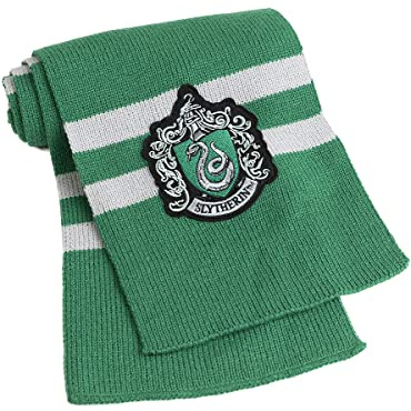 Funidelia | Bufanda Slytherin Harry Potter Oficial para Hombre y Mujer Hogwarts, Magos, Películas & Series - Color: Verde, Accesorio para Disfraz - Licencia: 100% Oficial
