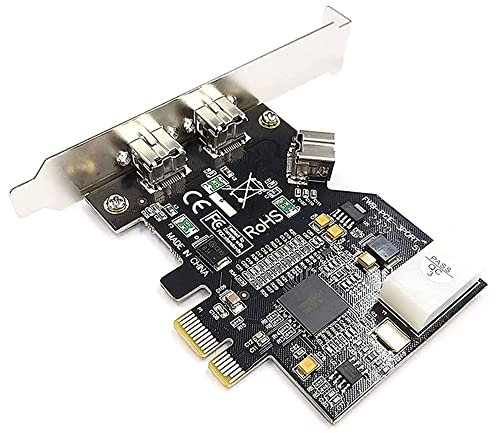 ezqnirk 1 unids 3 Port PCI-E Firewire 800 Tarjeta IEEE EXTERNAL1394B×2 + 1394B interno 1394b×1 adaptador de tarjeta del controlador Adecuado para ganar 7/8/10