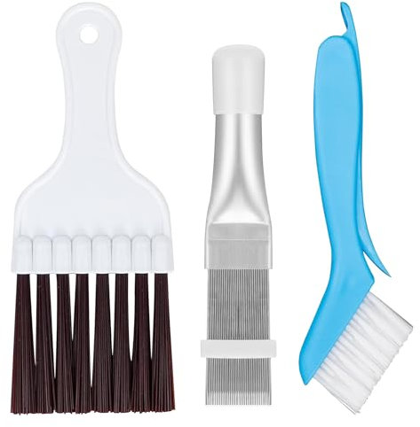 Klimaanlage Kamm,Kondensator Kamm Trockner,Klimaanlage Kondensator Flosse Kamm,Klimaanlage Lamellen Kamm,Kondensator Reinigung Kamm,klappbare Bürste für Reinigen Klimaanlage,Kühlschrank (Weiß)