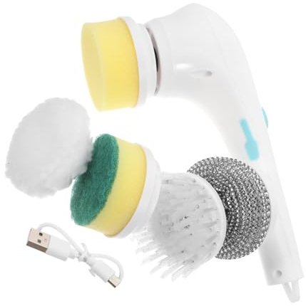 PartyKindom Cepillo De Limpieza Eléctrico Para Baño y Cocina Inalámbrico Fregador Azulejos Lavavajillas