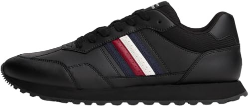 Tommy Hilfiger Uomo Sneakers Running New Eva Stripes Profilo Basso, Nero (Black), 45