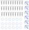Nogeqi 60 Pcs Cutting Board Feet Non Slip,Clear Rubber Feet for Furniture,Rubber Furniture Feet with Metal Screws for Kitchen Furniture Table Chair(0.63 X 0.2inch)