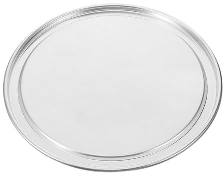 POPETPOP Copri Pizza Pizza Teglia Rotonda Telaio Da Forno Padella Per Torte Teglie Rotonde Teglia Da Forno Rotonda Vassoio Per Bistecca Di Cibo Pentole Di Lega Di Alluminio Argento