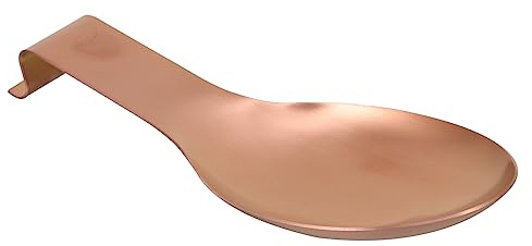 Ciieeo Supporto Cucchiaio da Cucina Organizer Pratico per Mestolo Poggiamestolo Fondo Stabile in Acciaio Inossidabile Oro per Cucina e Ristorante