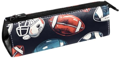 VAPOKF Astuccio per penne e articoli di cancelleria per caschi da football americano, astuccio per cosmetici, borsa compatta con cerniera