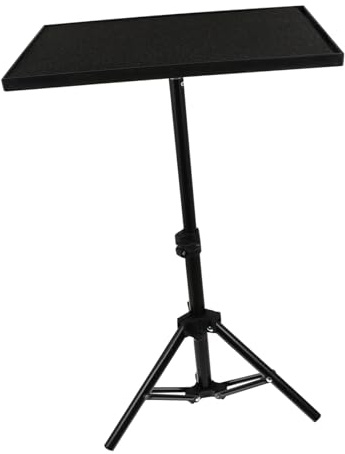 TOGEVAL Supporto Proiettore Regolabile con Treppiede Pieghevole Tavolino Portatile per Home Theater e Ufficio Base Stabile Metallo per Proiettori e Laptop