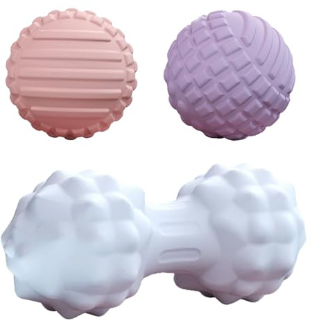 xiluuyou 3PCS Palline Massaggio, Lacrosse Ball, Sfere Massaggianti Muscolari per Automassaggio, Riflessologia, Schiena, Piedi, Mani, Gambe