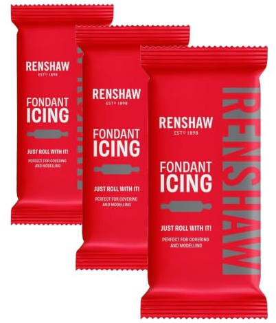 Renshaw Grey Ready to Roll Fondant Icing, 250 g (Pack of 3)