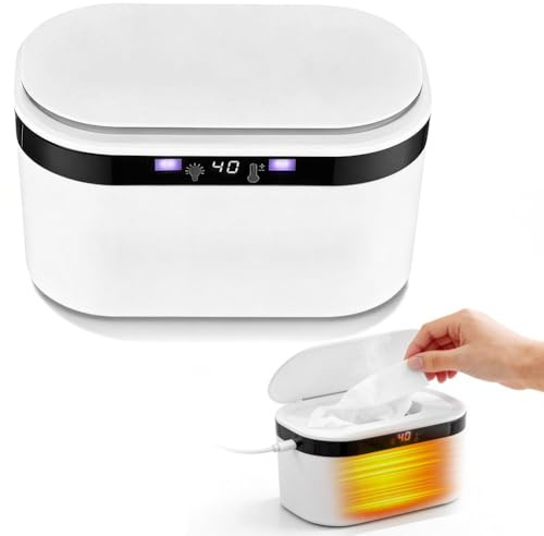 DASIAUTOEM Salviette umidificate, 3 livelli di riscaldamento, scaldacollo, scaldacollo, scaldasalviette USB, mantiene i panni umidi, dispositivo di riscaldamento LED da 10 W per salviettine