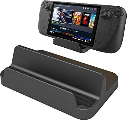 Byffoer Supporto compatibile con console Valve Steam Deck, supporto per Steam Deck antiscivolo, dissipazione del calore, leggero supporto per console da gioco