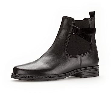 Gabor Damen Chelsea Boots | Frauen Stiefeletten | Wechselfußbett | Best Fitting | uebergangsschuhe | uebergangsstiefel | schwarz | 41 EU - 7.5 UK