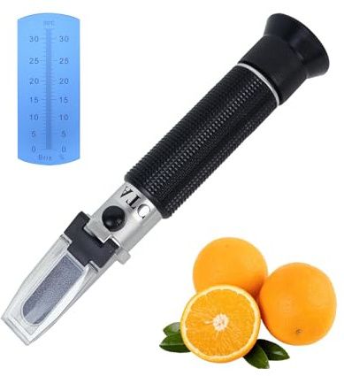 NANBEI 0-32% Brix Meter Refractometer with ATC, Refractometer Honey,Portable Refractometer for Honey,Digital brix Refractometer,Hydrometer in Wine Making, Homebrew kit for Sugar Content Test