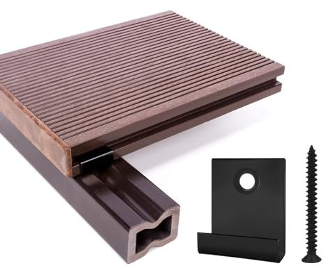 JJWNMLL clips pour terrasse en composite 30pcs - Démarreur caché fixation plaque clip avec vis auto - taraudeuse en acier inoxydable bricolage Hardware (30pcs, Hidden Composite couvercle clip)