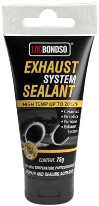 LOCBONDSO Pasta Riparazione per Scarico 1100°c per Auto/Moto - marmitta di Scarico, Pasta di Montaggio,Riparare Piccole Crepe, Buchi, perdite e deterioramenti (75g)