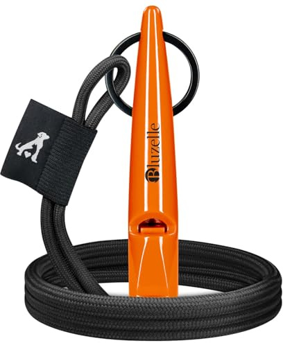 bluzelle Fischietto per Cani Addestramento & Richiamo – Frequenza Standard 5800Hz – Recall 5800 (incl. Cordino Regolabile) – Chiaro, Lunga Distanza & Senza BPA – Marchio Tedesco, Colore:Arancione