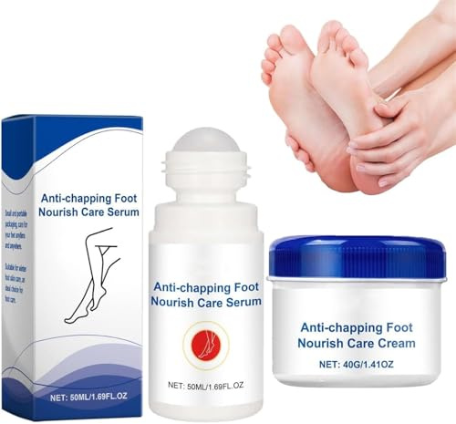 Baume réparateur nourrissant anti-crevasses pour les pieds, crème réparatrice pour talons fissurés, crème hydratante et anti-crevasses pour les pieds, pour hydrater la peau (2pcs)