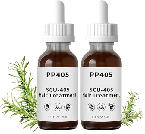 PP405 Tratamiento Capilar, SCU-405, Aceite para el Crecimiento Capilar, Sérum Anticaída, Nutre el Cuero Cabelludo, Rápida Absorción y No Graso, 60 ml (2PCS)