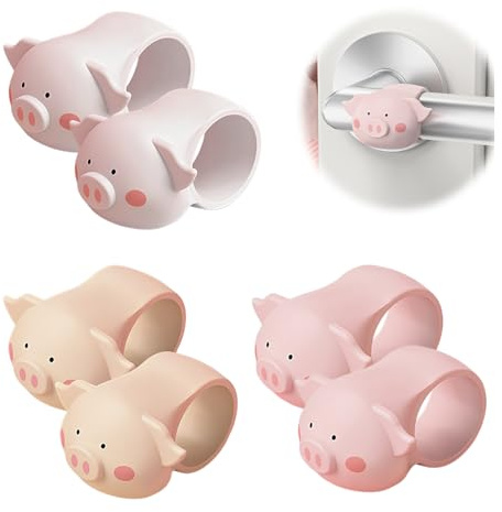 6 Pezzi Paracolpi Porta, Fermaporta Maniglia Morbida ed Elastica, Proteggi Maniglia Porta del Materiale TPR, Proteggono Pareti e Porte, Riducono il Rumore, Adatti per Maniglie di Porte e Finestre