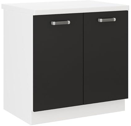 Küchen Unterschrank 80 cm für das Modell,Omega 240 Schwarz + Weiss'