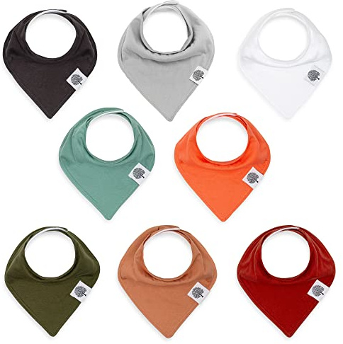 Parker Baby Co. Bandana Drool Bibs for Baby Boys & Girls, 8-pack - Estes