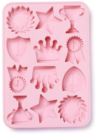 Selecto Bake Crown and Trophy Chokladformar, Crown Silikonform för tårtdekoration, Silikoniskubbricka Fondantkakor Godis Gelé Harts hantverksform