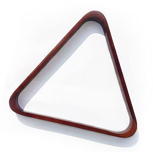 Billiard Ball Racks for Standard 2-1/4 Inch Balls, Pool Rack Triangle with Chocolate Brown Finish, Solid Wood Pool Table Triangle Rack for Home Game Room Bar