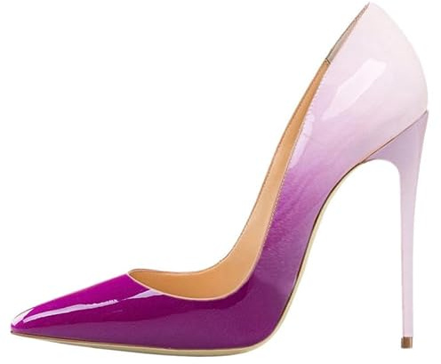 ZA9771 - Zapatos de tacón alto para mujer, Lila 2, 37 EU