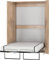 BIM Furniture Wandbett Schrankbett Teddy 120x200cm Bettschrank, Vertikal Wandklappbett, Schrank mit integriertem Klappbett, Funktionsbett inkl. Lattenrost (Sonoma Eiche)