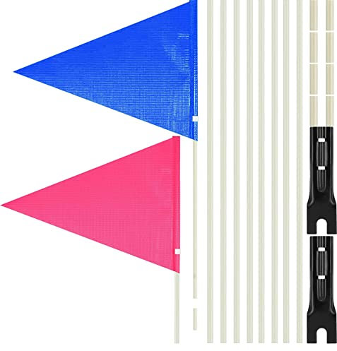BEIMEIII Sicherheitswimpel 180cm mit Stab reflektierend Rosa und Blau Wimpelstange Verstellbare Kinderfahrradfahne Fahrrad Wimpel Für Kinderfahrrad (rosa und blau)