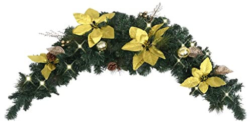 DCRAF Home Products-Arco navideño con luces LED, PVC, 90 cm