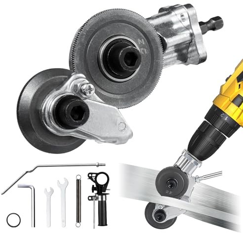 Grignoteuse de Tôle Cisaille à Tôle Coupeur de Plaque de Perceuse Électrique Grignoteuse Électrique Accessoire de Perceuse de Grignoteuse en Métal pour Couper des Plaques de Métal