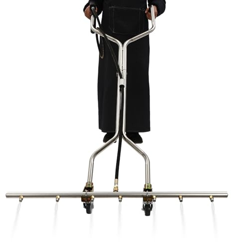 Rondella del telaio per idropulitrice 5000PSI per pavimentazione mobile pulizia macchina 7 fori scopa acqua in acciaio inox autolavaggio telaio terrazze idropulitrice accessori con ruote