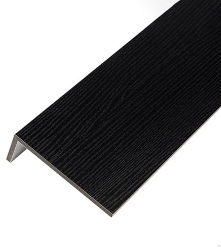 Fensterbank Schwarze Fensterbankabdeckung aus Acryl mit Holzmaserung, Breite Ersatzplatte für Außen- und Innenfensterbänke, Wasserdichter und Regenfester Fensterbankschutz(L110cm(43.3in)xW10cm(4in))