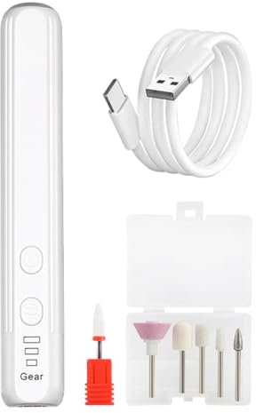 Namvo Kit eléctrico de manicura y pedicura, Lima de uñas inalámbrica Recargable, pulidor de uñas de Gel, cutícula, Goma Laca, acrílico, fresadora de uñas