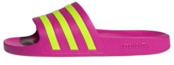 adidas Women's Adilette Aqua Slides Shock Pink/Solar Slime/Shock Pink 7 UK 40.5 EU