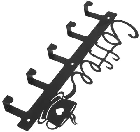 WATIIFUFU Kaffeetassen Wandhalterung Mit Haken Praktischer Tassenhalter Für Küche Wandmontage Und Platzsparend Für Becher Und Tassen Design Schwarz