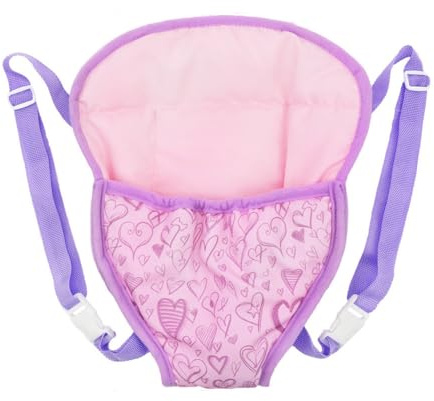 Transportador de Mochila para Muñecas - Mochila Cómoda para Llevar Muñecas con Opciones Frontal y Trasera, Correas de Hombro Ajustables | Soporte de Cabeza Suave con Caricatura para Muñecas de 15-18