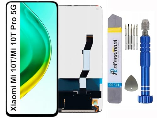 It'Go Display für Xiaomi Mi 10T / Mi 10T Pro 5G M2007J3SY, M2007J3SG, M2007J3SC LCD Bildschirm Ersatz Touchscreen mit Werkzeug Schwarz Hohe Qualität