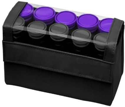 Remiington Travel Size Professional 1.25” Compact Ceramic Hot Hair Rollers, 10-Piece Set, Ionic & Anti-Static Technology, Fast Heating, Black