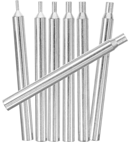 HOODANCOS Set 7 Pezzi Asta di Macinazione in Metallo Argento per Gioielli, Strumento la Lucidatura e Rimozione Imperfezioni Controllo, Dimensioni 1.5-4.5mm