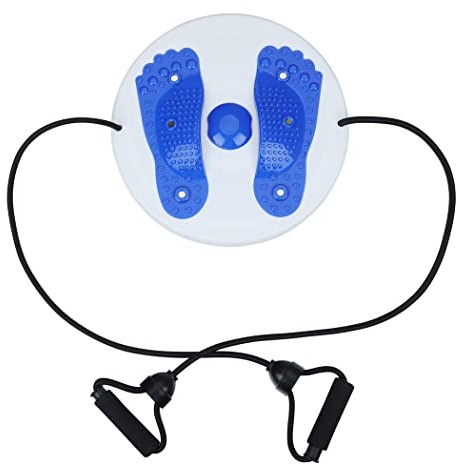 Tressify Twist midja skivbräda med dragrep och massagemagneter, magtrimmer för magarmar höfter och lår, fitness vridande skivor för bålträning och helkroppsträning, halkfri yta