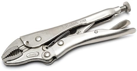 SATA ST71102ST 7-Inch Curved Jaw Locking Pliers with Induction-Hardened Angled Teeth for Increased Gripping Power