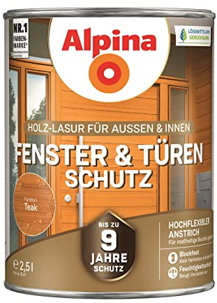 Alpina Fenster- & Türen-Schutzlasur (teak)