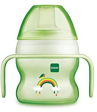 MAM Mug Starter Cup avec poignées antidérapantes et bec verseur, 4 + mois, 150 ml, neutre